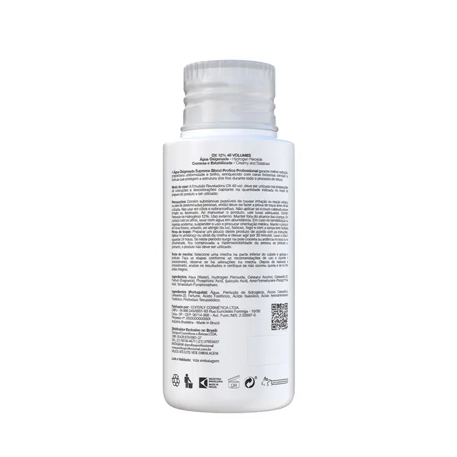 Agua Oxigenada Cremosa Profios 40 Volumes 90ml