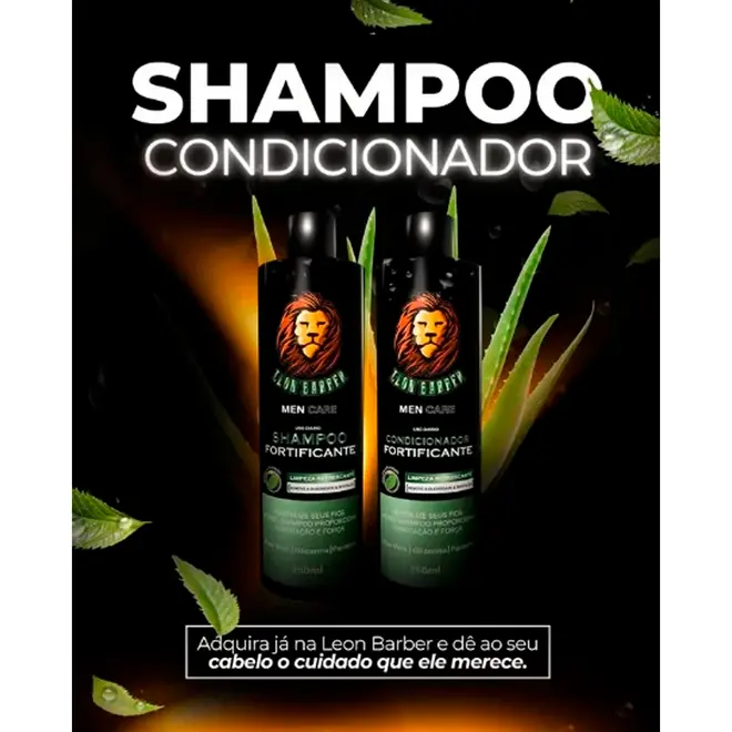 Condicionador para cabelo e barba Men Care Leon Barber 250ml