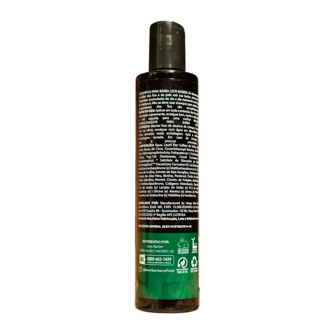 Shampoo para cabelo e barba Men Care Leon Barber 250ml