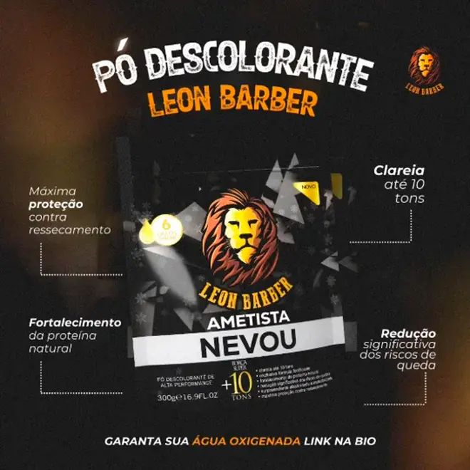 Pó Descolorante Leon Barber Amestisa 10 tons 300G