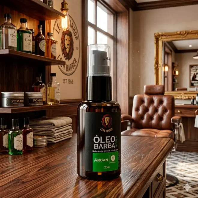 Óleo para Barba Argan Men Care Leon Barber 35ml