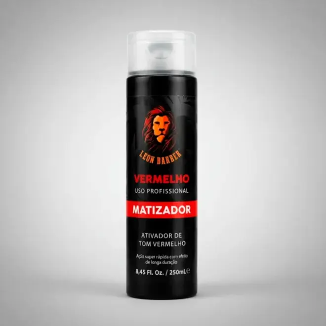 Matizador para cabelo e barba vermelho Leon Barber 250ml                                                 250ml