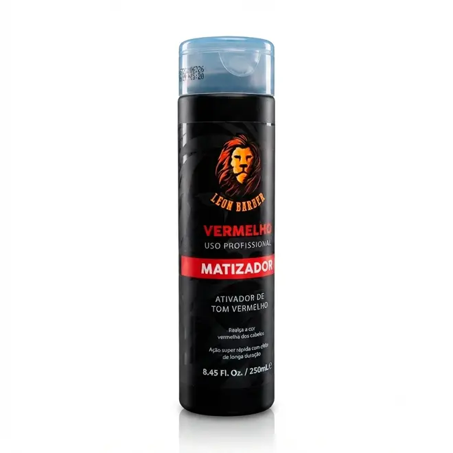 Matizador para cabelo e barba vermelho Leon Barber 250ml                                                 250ml