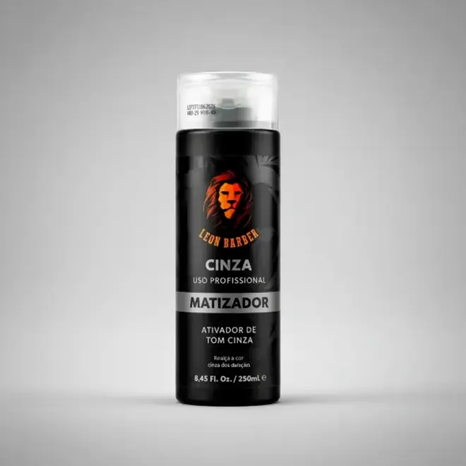 Matizador para cabelo e barba Cinza Leon Barber 250ml