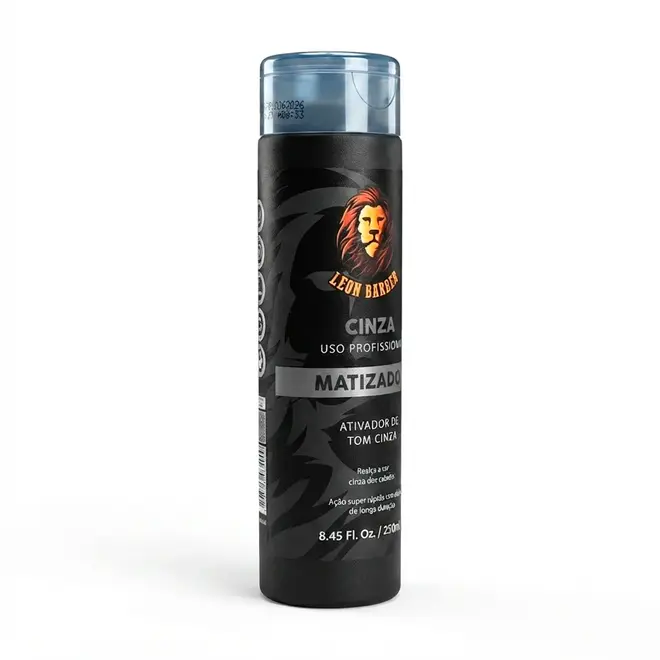 Matizador para cabelo e barba Cinza Leon Barber 250ml