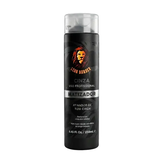Matizador para cabelo e barba Cinza Leon Barber 250ml