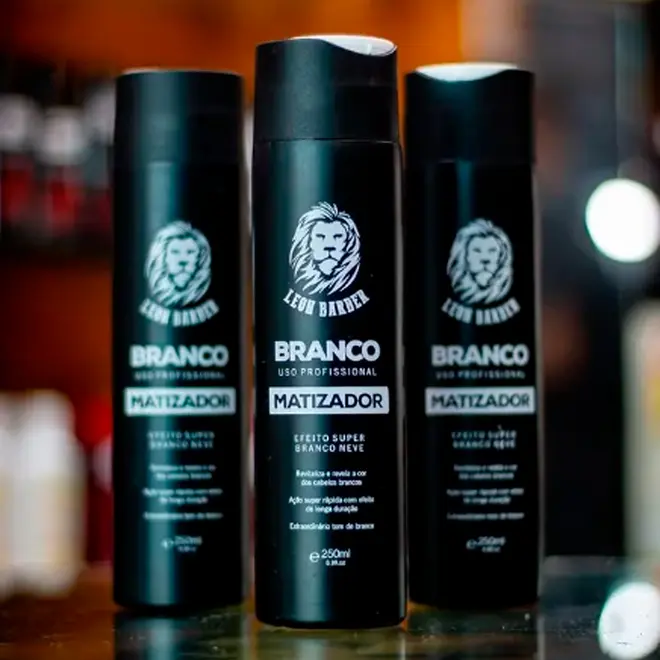 Matizador para cabelo e barba Super Branco Neve Leon Barber 250ml