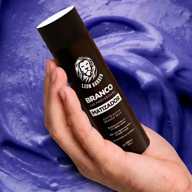 Matizador para cabelo e barba Super Branco Neve Leon Barber 250ml