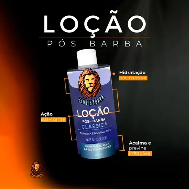 Loção pós barba Men Care Leon Barber 500ml