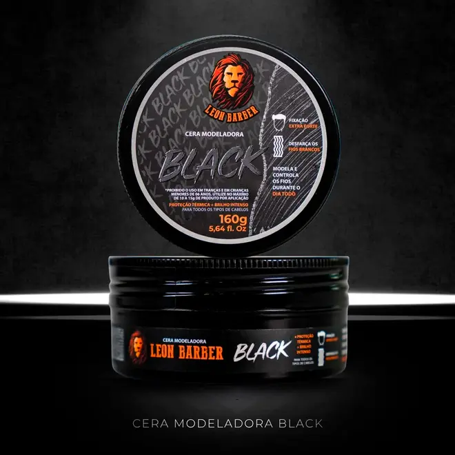 Cera Modeladora Leon Barber Black 80g