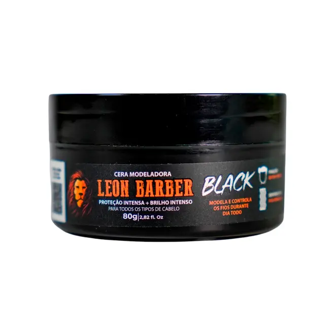 Cera Modeladora Leon Barber Black 80g