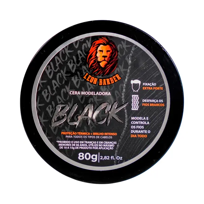 Cera Modeladora Leon Barber Black 80g