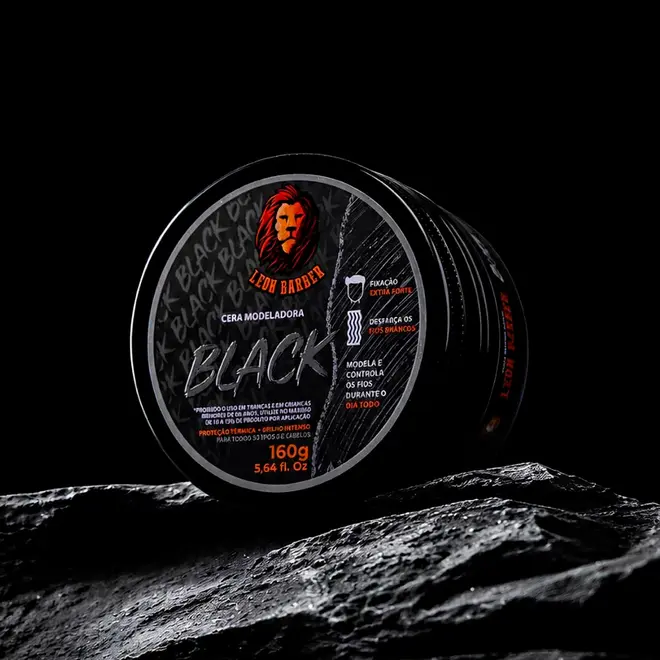 Cera Modeladora Black Leon Barber Fixação Extra Forte 160g