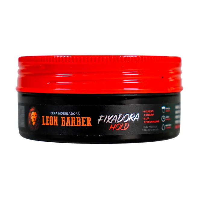 Cera Modeladora Hold Leon Barber Efeito Molhado Fixação Extraforte 160g