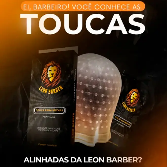 Touca para Reflexos Leon Barber Siliconada mechas Tamanho P