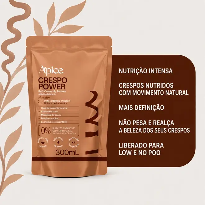 Creme de Pentear Nutritivo Apice Crespo Power Refil 300ml