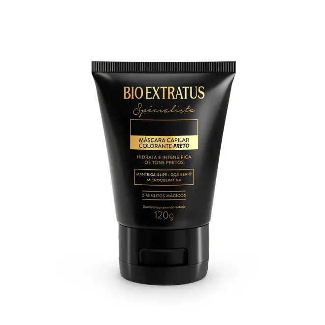 Máscara Capilar Bio Extratus Spécialiste Condicionante Colorante Preta 120g