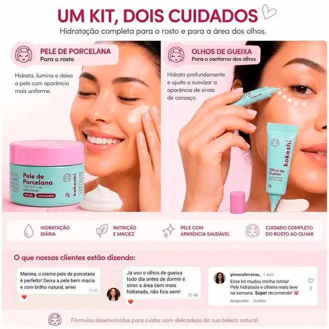 Kit Kokeshi Ritual Hidratação das Gueixas