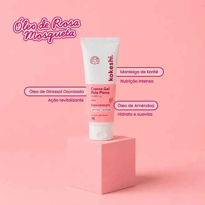 Creme Gel Facial Kokeshi Pele Plena 45g